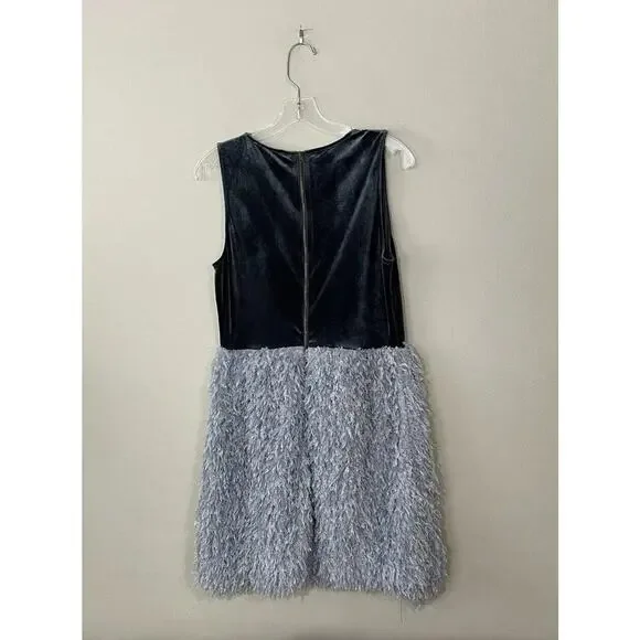 Sunday In Brooklyn Size Medium Feather Velvet Party Dress Fairy Anthropologie - Picture 2 of 9